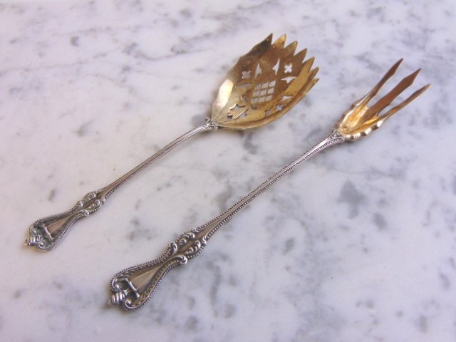 ANTIQUE TOWLE STERLING SILVER OLIVE FORK & SPORK (1 of 7)