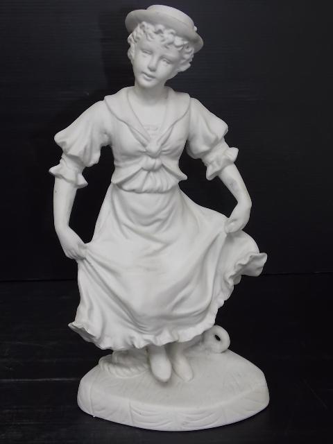 DECORATIVE PORCELAIN BISQUE SAILORETTE FIGURE (1 of 5)