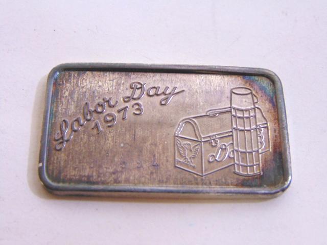 Collectible 1973 Labor Day .999 Silver Bar Switzerland (1 of 2)