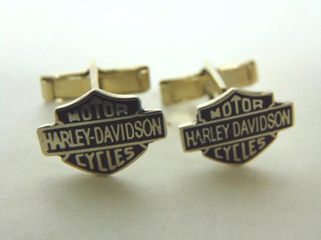 Sterling Silver Harley Davidson Motorcycle Cuff Links (1 of 2)