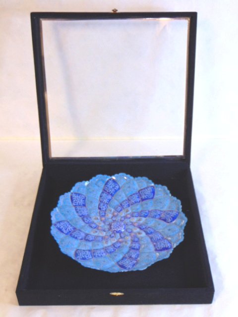 VINTAGE TURKISH OR PERSIAN HAND PAINTED ENAMEL CHARGER (1 of 6)