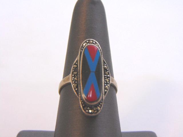 Sterling Silver Southwestern, Native American Zuni Ring (1 of 4)