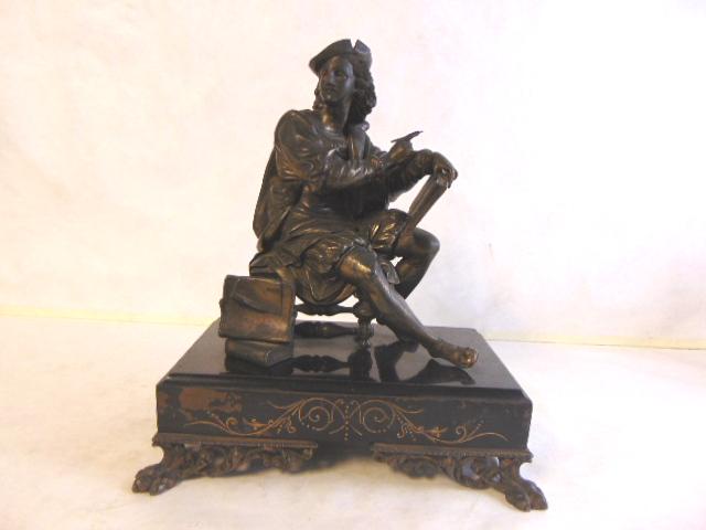 ANTIQUE VICTORIAN SPELTER STATUE OF SHAKESPEARE (1 of 8)