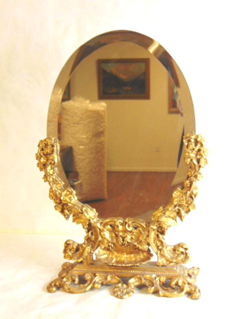 Vintage Italian Rococo Gold Gilt Vanity Mirror (1 of 7)