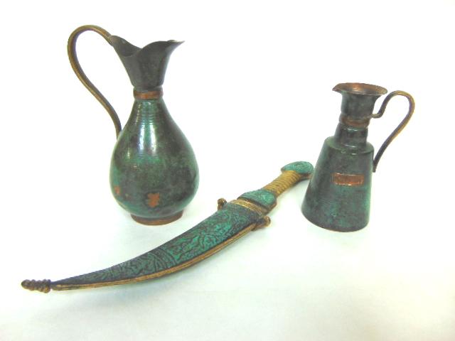 VINTAGE ISRAEL COPPER & BRASS PITCHERS LETTER OPENER (1 of 8)