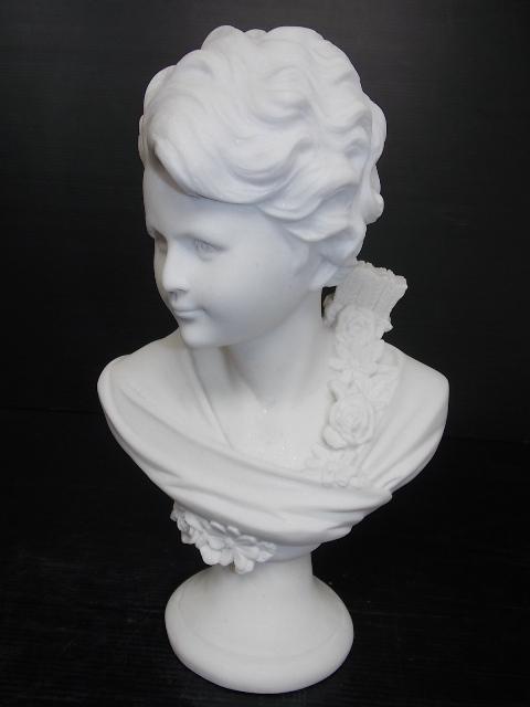 VICTORIAN BUST STATUE OF ROMAN OR GREEK MALE (1 of 5)