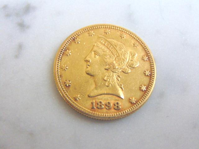 Antique Estate Find 1898 U.S. $10 Gold Liberty Coin (1 of 2)