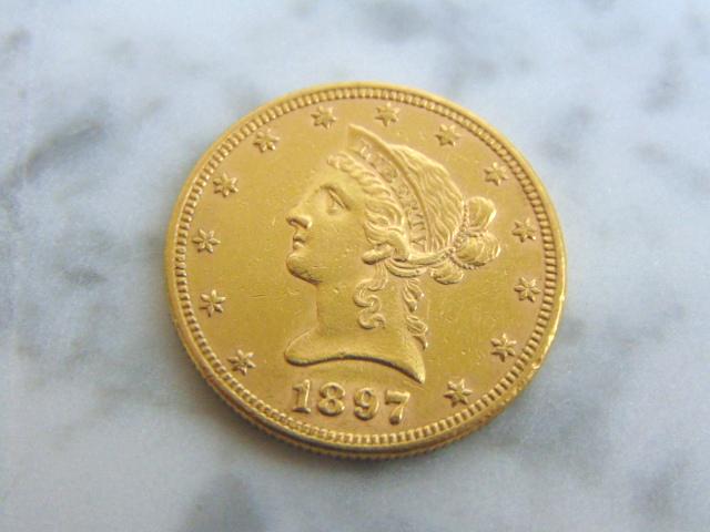 Antique Estate Find 1897 U.S. $10 Gold Liberty Coin (1 of 2)