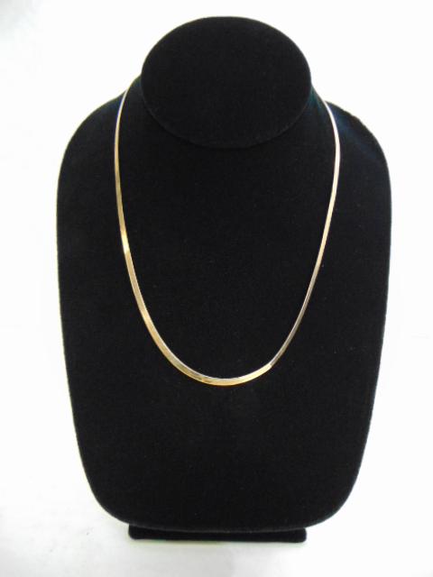 Vintage 14K Gold Braided Italian Herringbone Necklace (1 of 3)