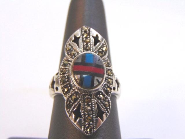 Sterling Silver Southwestern, Native American Zuni Ring (1 of 4)