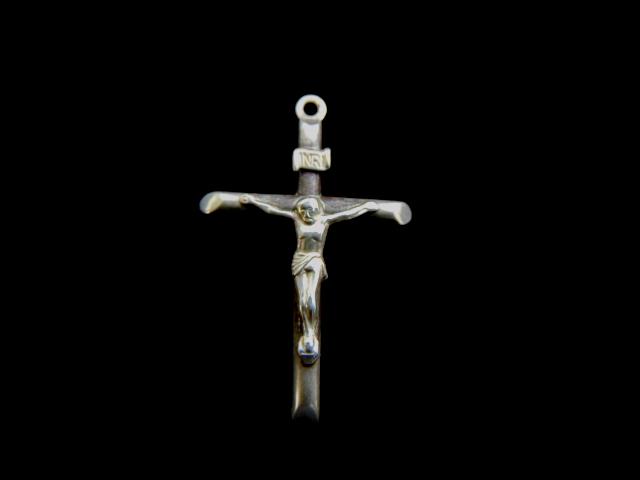 Vintage Sterling Silver Religious Crucifix Pendant (1 of 4)