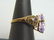 Womens Estate 14K Yellow Gold Ring w/ Amethyst Stone - 2