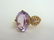 Womens Estate 14K Yellow Gold Ring w/ Amethyst Stone - 5