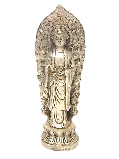 FENG SHUI TIBETAN BUDDHIST KWAN YIN WHITE BRONZE STATUE (1 of 5)