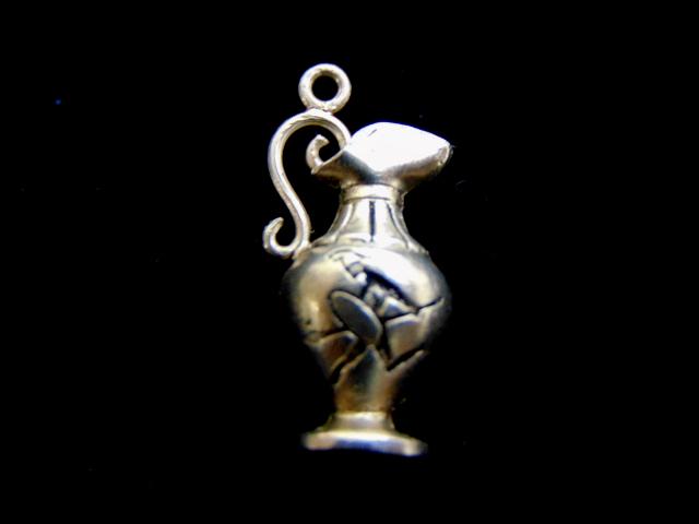 Vintage .900 Sterling Silver Spartan On Pitcher Charm (1 of 2)