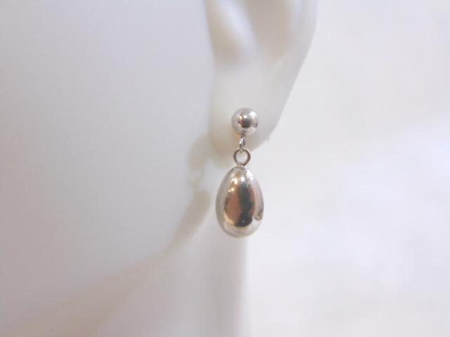 Single Vintage 14K White Gold Stick Dangle Earring (1 of 2)