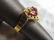 Womens 14K Yellow Gold Heart Tourmaline Diamond Ring - 2
