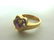 Womens 14K Yellow Gold Heart Tourmaline Diamond Ring - 5
