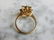 Womens 14K Gold Ring w/ Emerald & Rhodolite Stones - 3