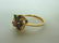 Womens 14K Gold Ring w/ Emerald & Rhodolite Stones - 5