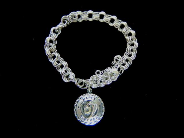 Womens Sterling Silver Elco Birthday Charm Bracelet (1 of 3)