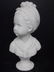 VICTORIAN BUST STATUE OF LITTLE GIRL W/ MARBLE FINISH