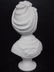 VICTORIAN BUST STATUE OF LITTLE GIRL W/ MARBLE FINISH - 4