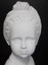 VICTORIAN BUST STATUE OF LITTLE GIRL W/ MARBLE FINISH - 5
