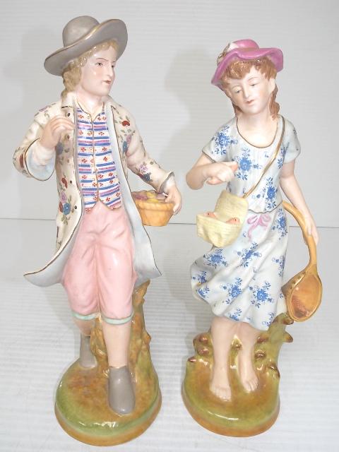 VICTORIAN STYLE HAND PAINTED PORCELAIN FIGURES (1 of 8)