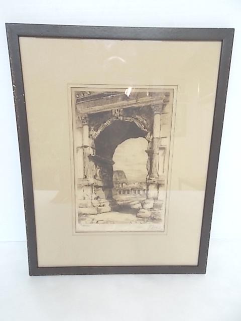 ANTIQUE MUSEUM QUALITY SIGNED ROMAN ? ENGRAVING (1 of 6)