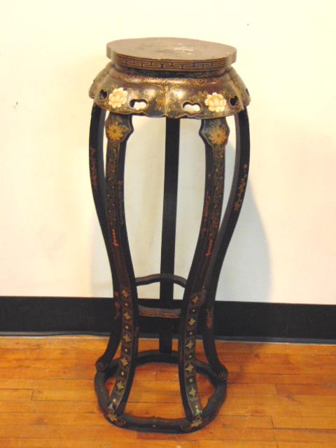 Antique Chinese Hand Painted Plant Stand (1 of 8)