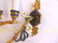Pr Antique French Rococo Brass Cherub Wall Sconces - 4