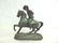 ANTIQUE CAST METAL CAVALIER HORSE FIGURE CLOCK TOPPER
