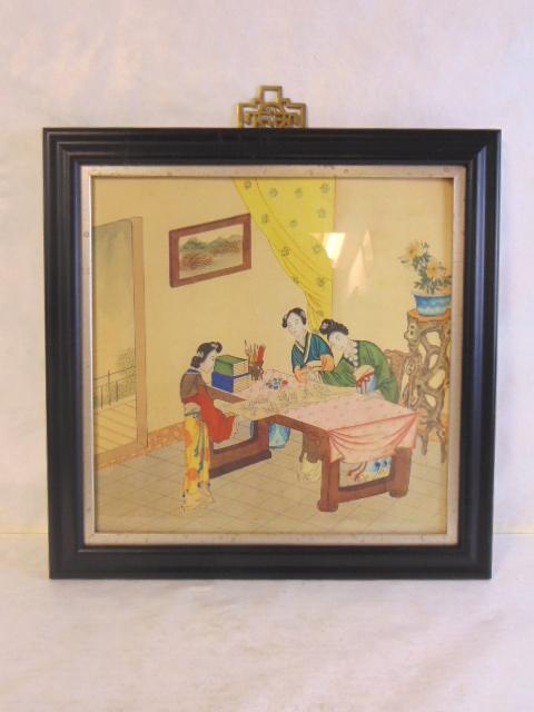 VINTAGE ANTIQUE CHINESE WOODBLOCK PRINT (1 of 4)