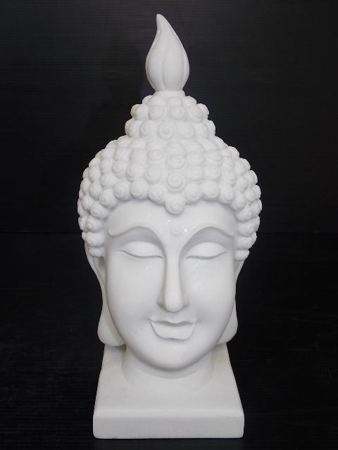 FENG SHUI BUST STATUE OF BUDDHA HEAD W/ MARBLE FINISH (1 of 5)
