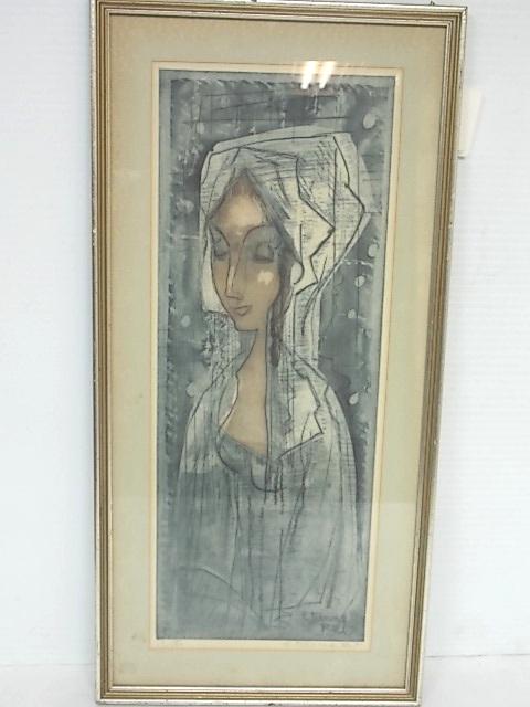 FRENCH ANTIQUE ETCHING BY LISTED ARTIST ETIENNE RET (1 of 4)