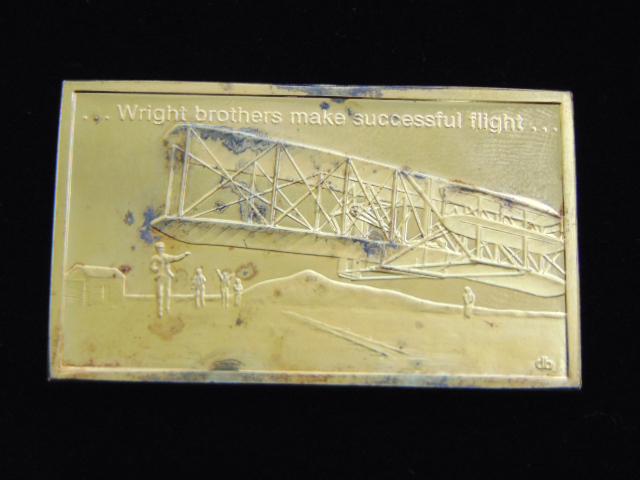 FRANKLIN MINT WRIGHT BROTHERS STERLING INGOT (1 of 2)