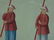 VINTAGE ANTIQUE CHINESE HAND COLORED PRINT OF SOLDIERS - 3
