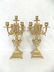 3 PIECE ITALIAN SOLID BRASS CLOCK & CANDELABRA SET - 2