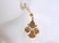 Womens Vintage Estate 14k Gold Lotus Flower Earrings - 3