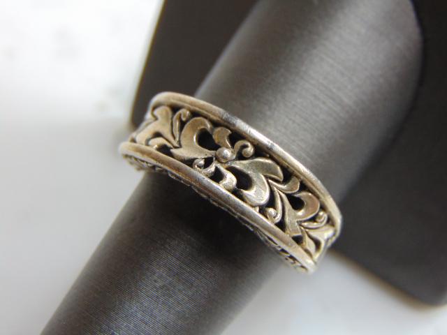 Womens Vintage Estate Sterling Silver Fligree Ring (1 of 4)