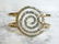 Womens Vintage Sterling Silver Spiral Modernist Bracele