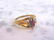 Womens Vintage Estate 14k Gold Garnet & Diamond Ring - 4
