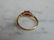 Womens Vintage 10k Garnet CZ Heart Shaped Ring - 3