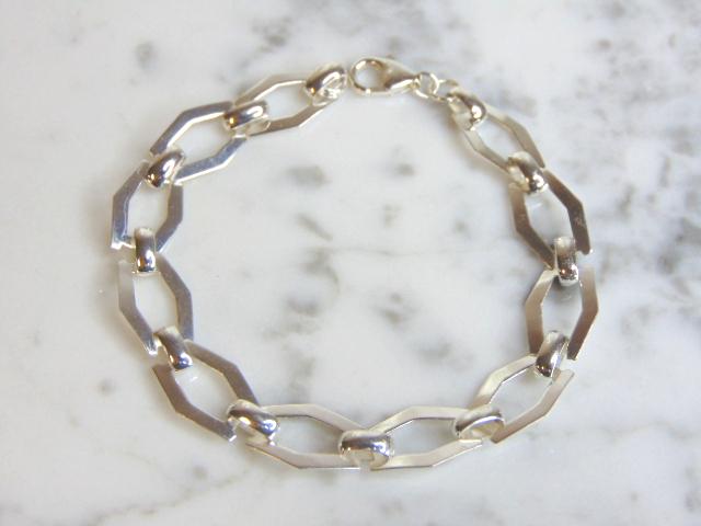 womens silver link bracelet