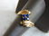 Womens Vintage Estate 10k Gold Blue Sapphire ? Ring
