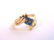 Womens Vintage Estate 10k Gold Blue Sapphire ? Ring - 5