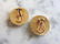 Womens Vintage 14k Yellow Gold Art Deco Earrings - 2