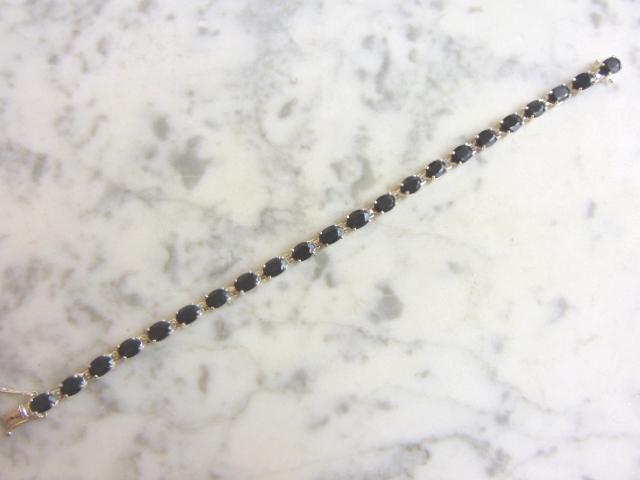 Vintage Estate Sterling Silver Sapphire Bracelet (1 of 4)