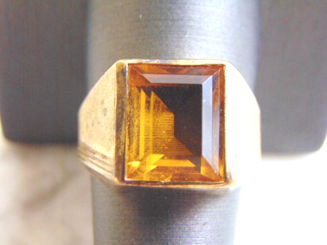 Vintage Estate Sterling Silver Gold Tone Citrine Ring (1 of 7)